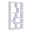 Pemberly Row 71-inch 6-shelf Geometric Wood Bookshelf in White