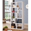 Pemberly Row 71-inch 6-shelf Geometric Wood Bookshelf in White