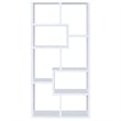 Pemberly Row 71-inch 6-shelf Geometric Wood Bookshelf in White