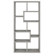 Pemberly Row 71-inch 6-shelf Geometric Wood Bookshelf in Gray Driftwood