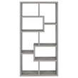 Pemberly Row 71-inch 6-shelf Geometric Wood Bookshelf in Gray Driftwood