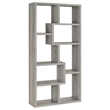 Pemberly Row 71-inch 6-shelf Geometric Wood Bookshelf in Gray Driftwood