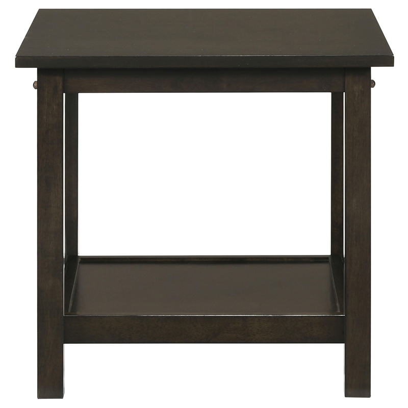 Pemberly Row 3-piece Rectangular Coffee Table Set in Deep Merlot