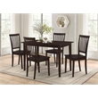 Pemberly Row 5-piece Rectangular Dining Table Set in Cappuccino