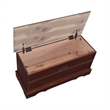 Pemberly Row Engineered Wood Storage Cedar Chest with Lock in Warm Brown