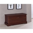 Pemberly Row Engineered Wood Storage Cedar Chest with Lock in Warm Brown