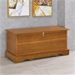 Pemberly Row Engineered Wood Linen Storage Cedar Chest in Honey