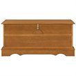 Pemberly Row Engineered Wood Linen Storage Cedar Chest in Honey