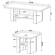 Pemberly Row 3-piece Engineered Wood Coffee Table Set in Black Oak