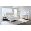 Pemberly Row 10-Drawer Rattan Dresser and Mirror Set in White