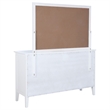 Pemberly Row 10-Drawer Rattan Dresser and Mirror Set in White