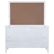 Pemberly Row 10-Drawer Rattan Dresser and Mirror Set in White