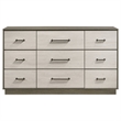 Pemberly Row 9-Drawer Dresser with Hidden Jewelry Drawer in Grey Oak