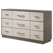 Pemberly Row 9-Drawer Dresser with Hidden Jewelry Drawer in Grey Oak