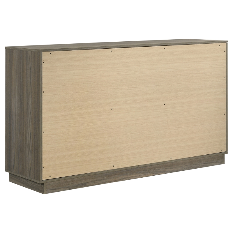 Pemberly Row 9-Drawer Dresser with Hidden Jewelry Drawer in Grey Oak