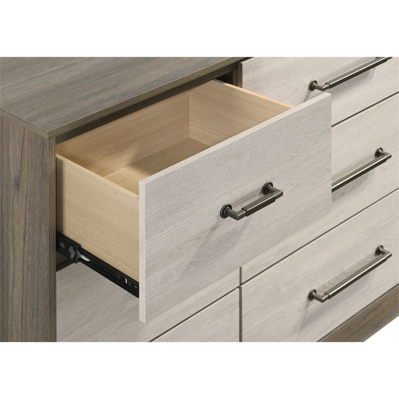Pemberly Row 9-Drawer Dresser with Hidden Jewelry Drawer in Grey Oak