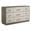Pemberly Row 9-Drawer Dresser with Hidden Jewelry Drawer in Grey Oak