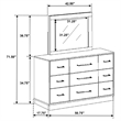 Pemberly Row 9-Drawer Two-Tone Dresser with Mirror in Grey Oak
