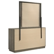 Pemberly Row 9-Drawer Two-Tone Dresser with Mirror in Grey Oak