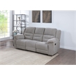 Pemberly Row Chenille Upholstered Manual Reclining Sofa in Grey