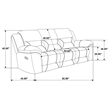 Pemberly Row Chenille Upholstered Manual Reclining Sofa in Grey