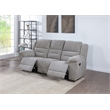 Pemberly Row Chenille Upholstered Manual Reclining Sofa in Grey