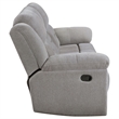 Pemberly Row Chenille Upholstered Manual Reclining Sofa in Grey
