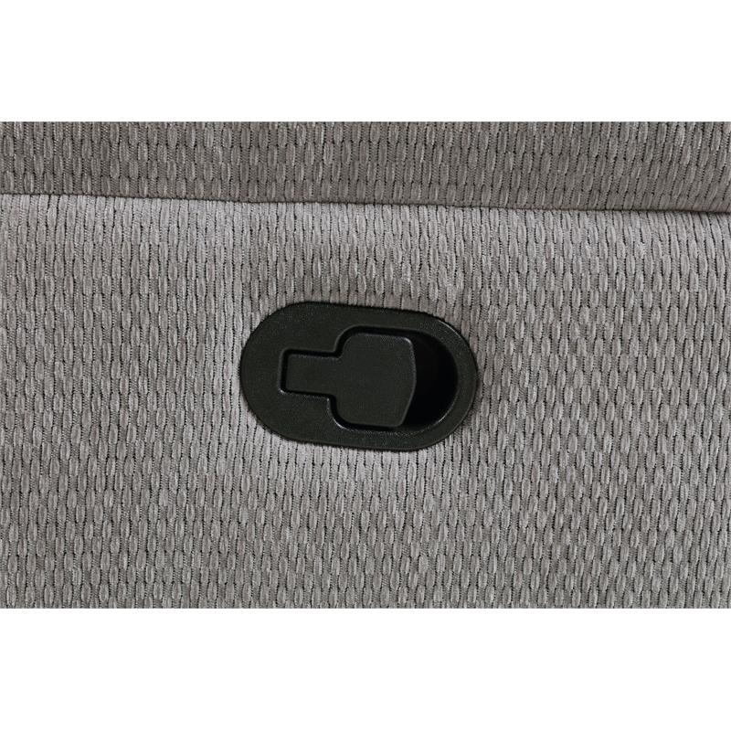 Pemberly Row Chenille Upholstered Manual Reclining Sofa in Grey
