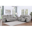 Pemberly Row 2-Piece Chenille Reclining Sofa and Loveseat in Grey