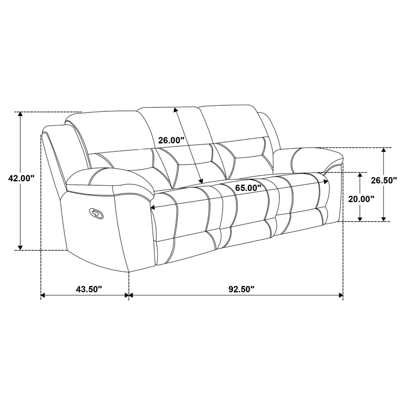 Pemberly Row 2-Piece Chenille Reclining Sofa and Loveseat in Grey
