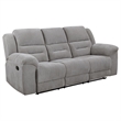 Pemberly Row 2-Piece Chenille Reclining Sofa and Loveseat in Grey