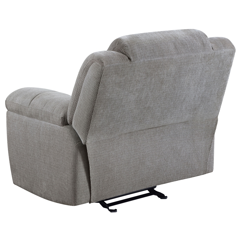 Pemberly Row 3-Piece Chenille Upholstered Reclining Sofa Set in Grey
