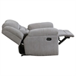 Pemberly Row 3-Piece Chenille Upholstered Reclining Sofa Set in Grey