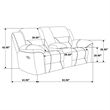 Pemberly Row 3-Piece Chenille Upholstered Reclining Sofa Set in Grey