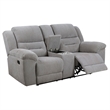 Pemberly Row 3-Piece Chenille Upholstered Reclining Sofa Set in Grey