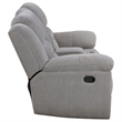 Pemberly Row Chenille Upholstered Manual Reclining Loveseat in Grey