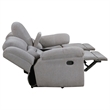 Pemberly Row Chenille Upholstered Manual Reclining Loveseat in Grey
