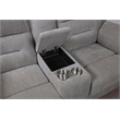 Pemberly Row Chenille Upholstered Manual Reclining Loveseat in Grey