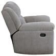 Pemberly Row Chenille Upholstered Glider Recliner Chair in Grey