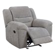 Pemberly Row Chenille Upholstered Glider Recliner Chair in Grey