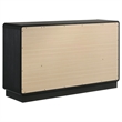 Pemberly Row 6-Drawer Dresser Cabinet with Brass Knobs in Black