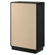 Pemberly Row 5-Drawer Chest of Drawers with Brass Knobs in Black