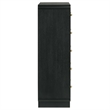 Pemberly Row 5-Drawer Chest of Drawers with Brass Knobs in Black