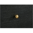 Pemberly Row 5-Drawer Chest of Drawers with Brass Knobs in Black