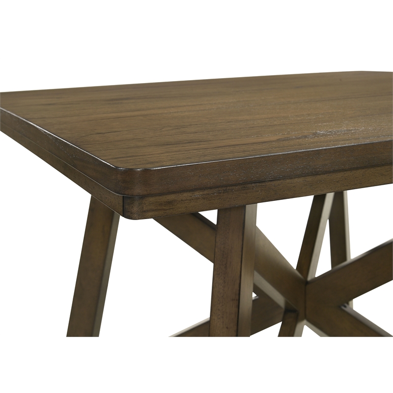Pemberly Row 47-inch Square Counter Height Dining Table in Brown