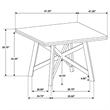 Pemberly Row 47-inch Square Counter Height Dining Table in Brown