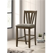 Pemberly Row Counter Height Dining Side Chair Set of 2 in Brown