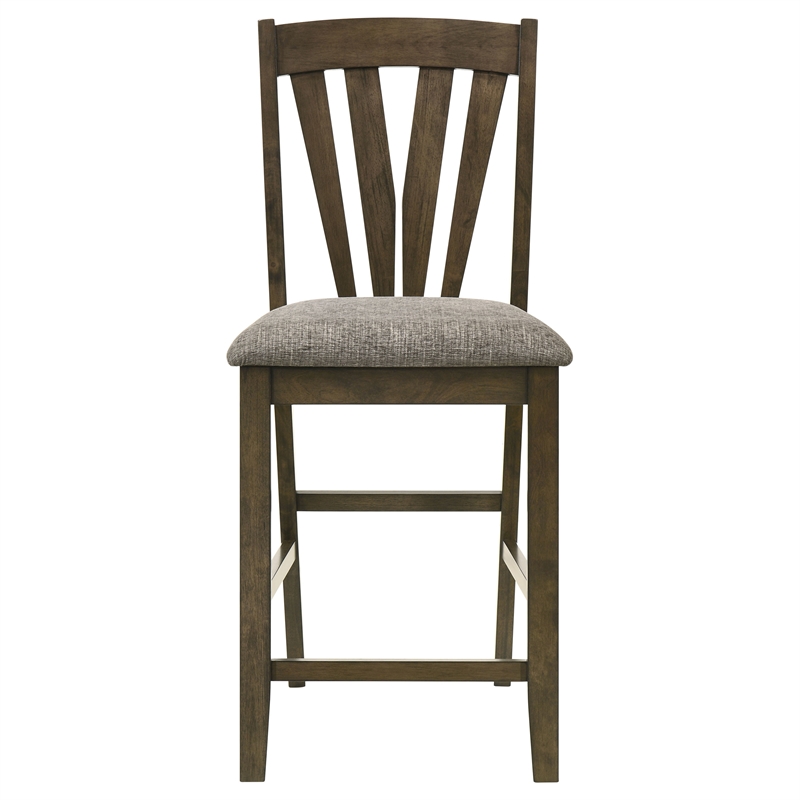 Pemberly Row Counter Height Dining Side Chair Set of 2 in Brown