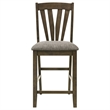 Pemberly Row Counter Height Dining Side Chair Set of 2 in Brown