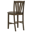 Pemberly Row Counter Height Dining Side Chair Set of 2 in Brown